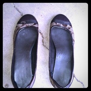Coach flats. Brown.  Sz 8.5